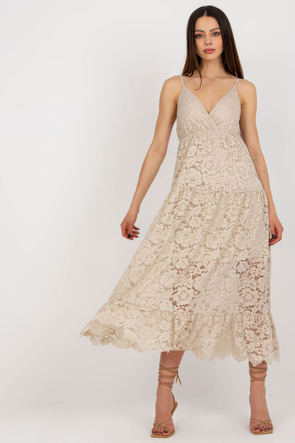 beige - Daydress model 181671 Och Bella U704-181671