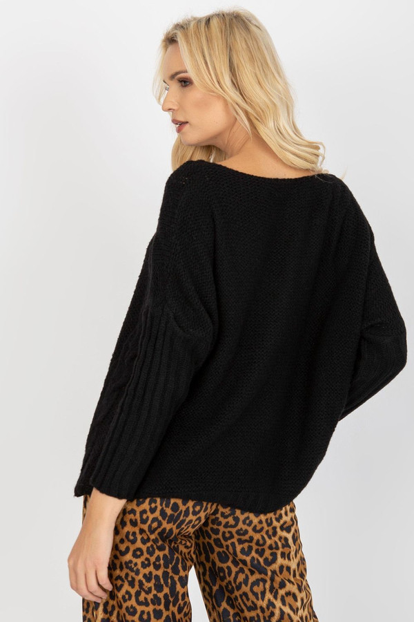 black - Jumper model 171333 Och Bella U704-171333