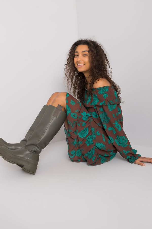 brown - Daydress model 169539 Italy Moda U704-169539