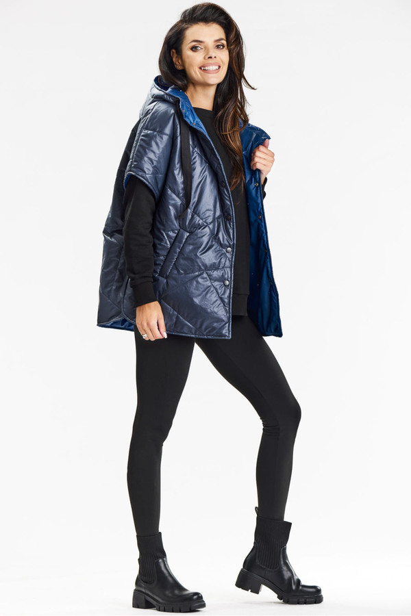navy blue - Gilet model 200550 awama U704-200550