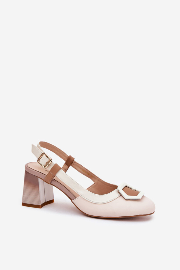 beige - Heel sandals model 209777 Step in style U704-209777