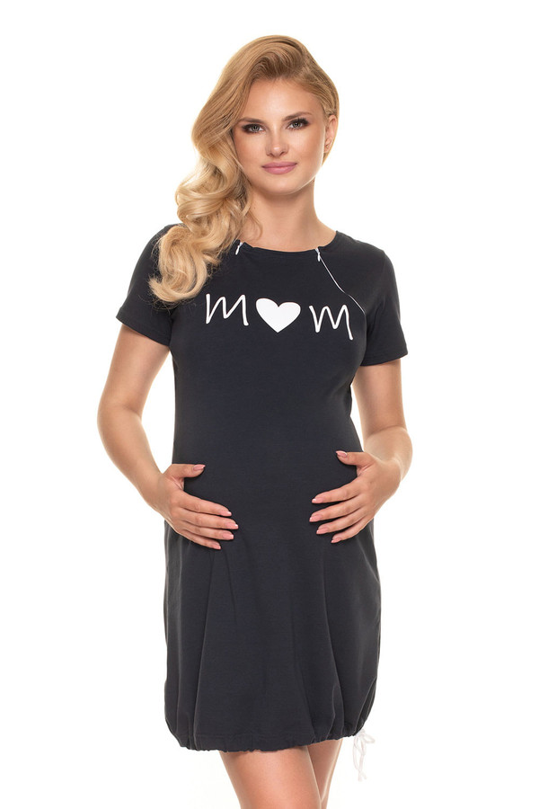navy blue - maternity nightgown model 157727 PeeKaBoo U704-157727