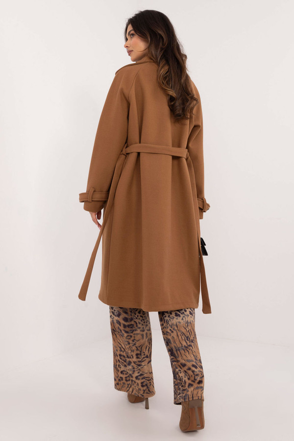 brown - Coat model 202438 Och Bella U704-202438
