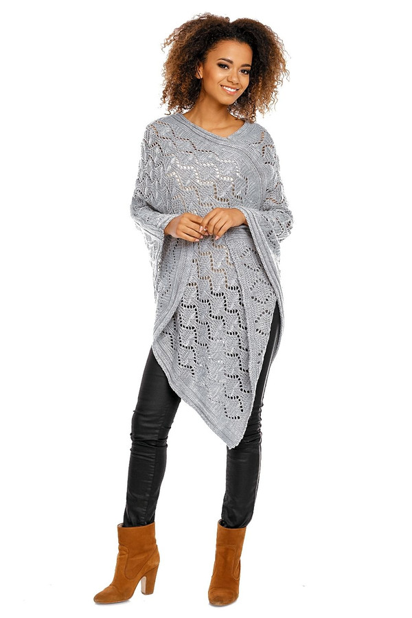 grey - Poncho model 94519 PeeKaBoo U704-94519