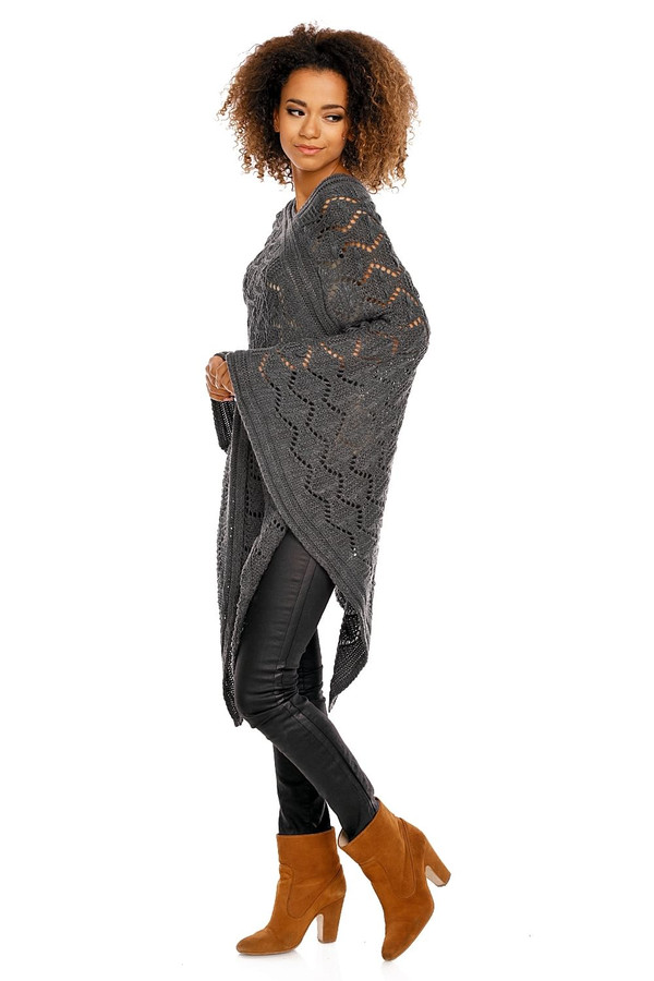 grey - Poncho model 94521 PeeKaBoo U704-94521