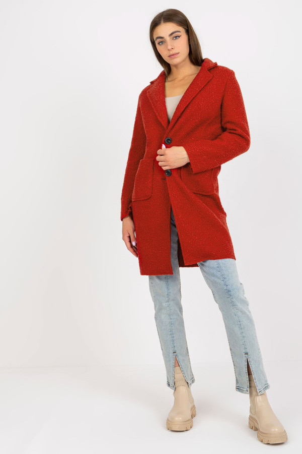 orange - Coat model 172449 Och Bella U704-172449