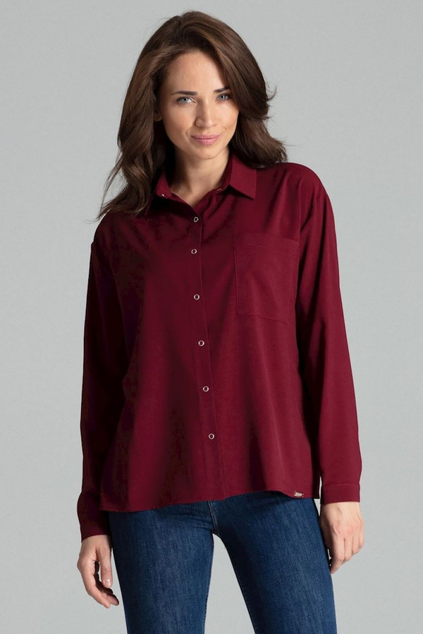 red - Long sleeve shirt model 135872 Lenitif U704-135872