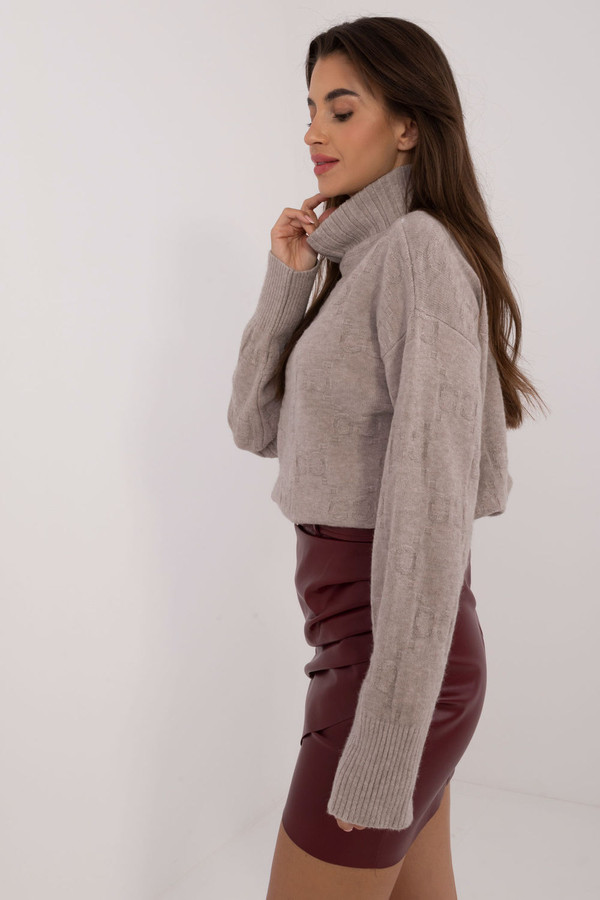 beige - Turtleneck model 199635 AT U704-199635