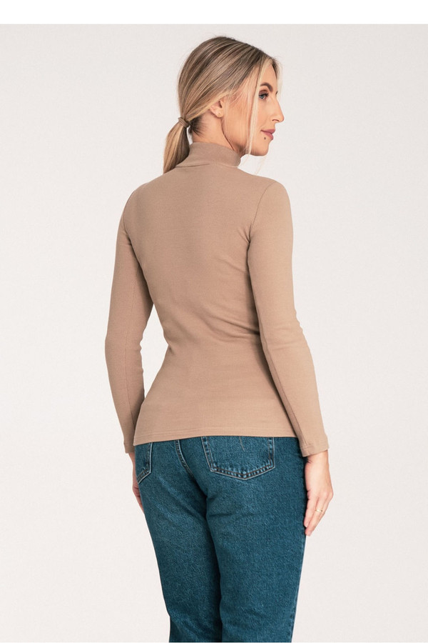 beige - Turtleneck model 203357 Figl U704-203357