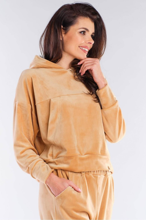beige - Sweatshirt model 155467 awama U704-155467