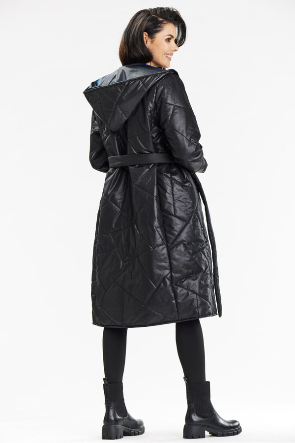 black - Coat model 200547 awama U704-200547
