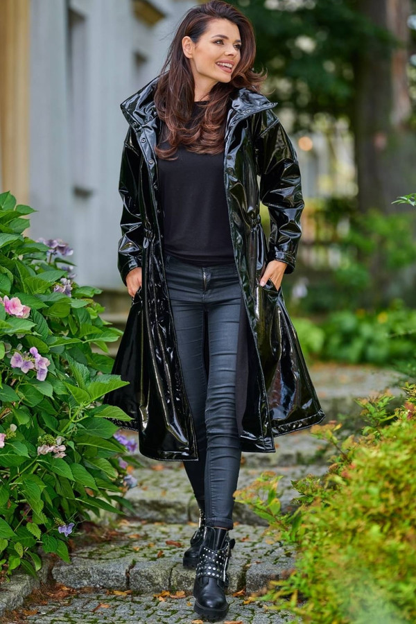 black - Coat model 149801 awama U704-149801