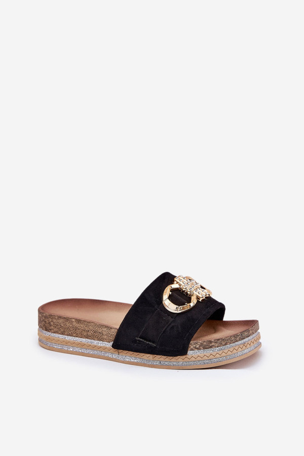 black - Platform sandals model 210751 Step in style U704-210751