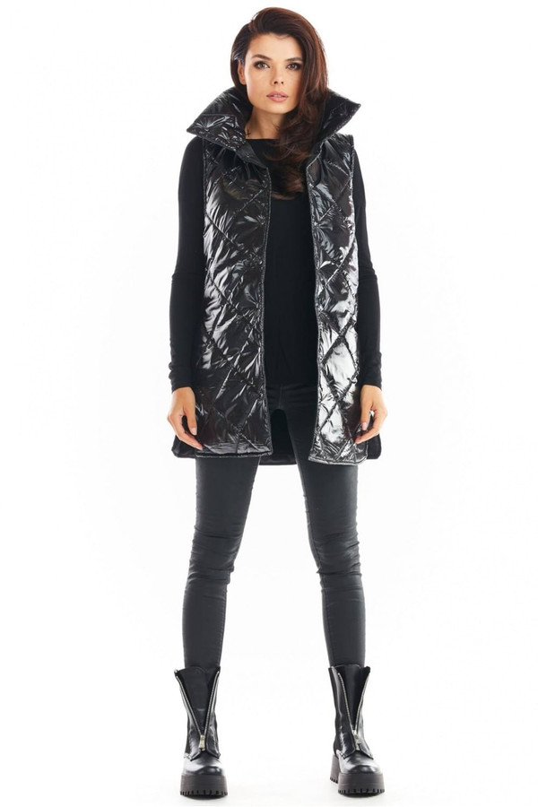 black - Gilet model 149796 awama U704-149796