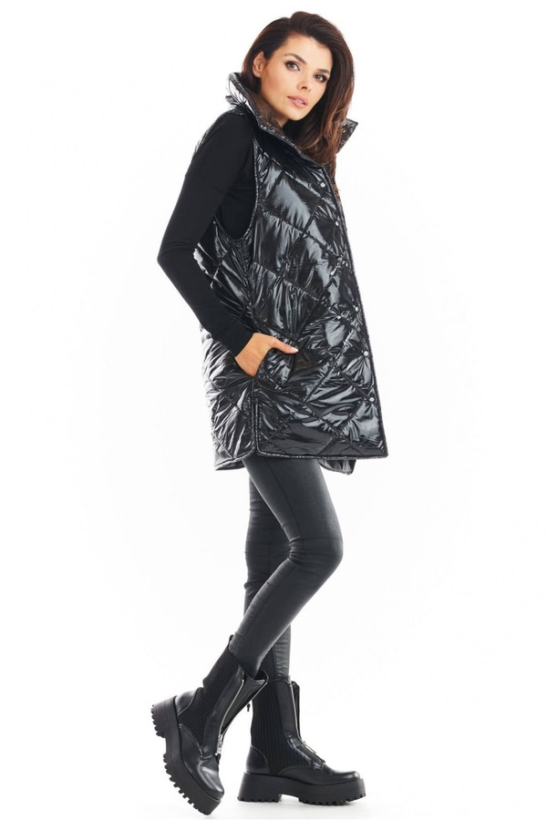 black - Gilet model 149796 awama U704-149796