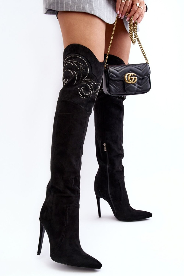 black - Heel boots model 188715 Step in style U704-188715
