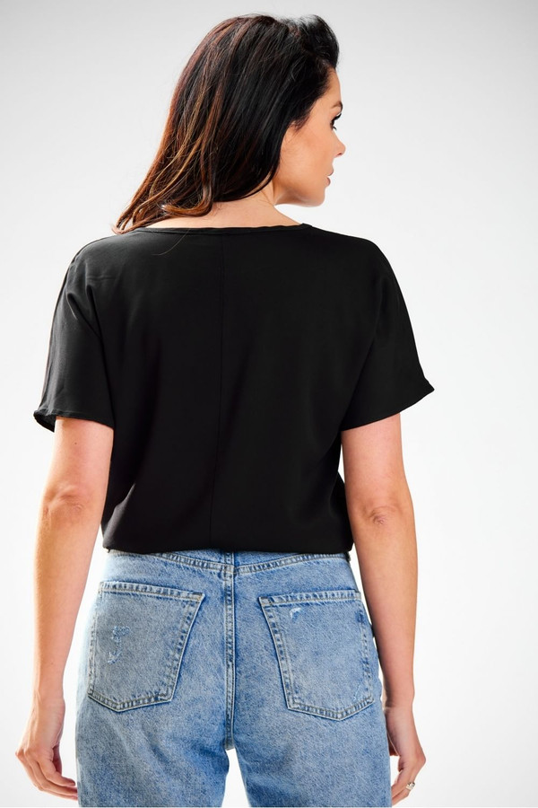 black - Blouse model 181100 awama U704-181100