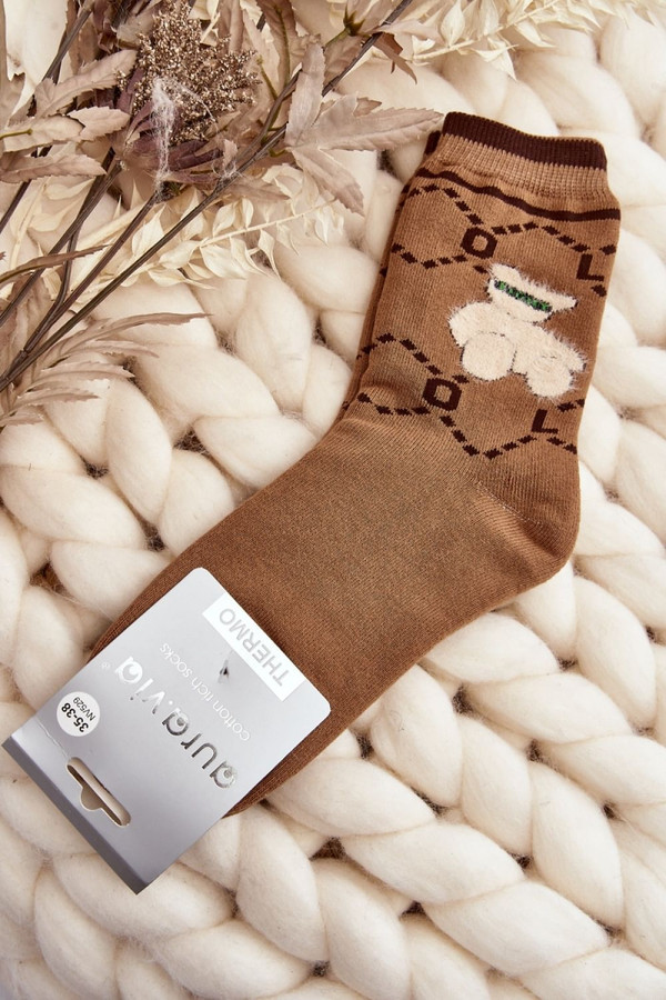 brown - Socks model 191170 Step in style U704-191170