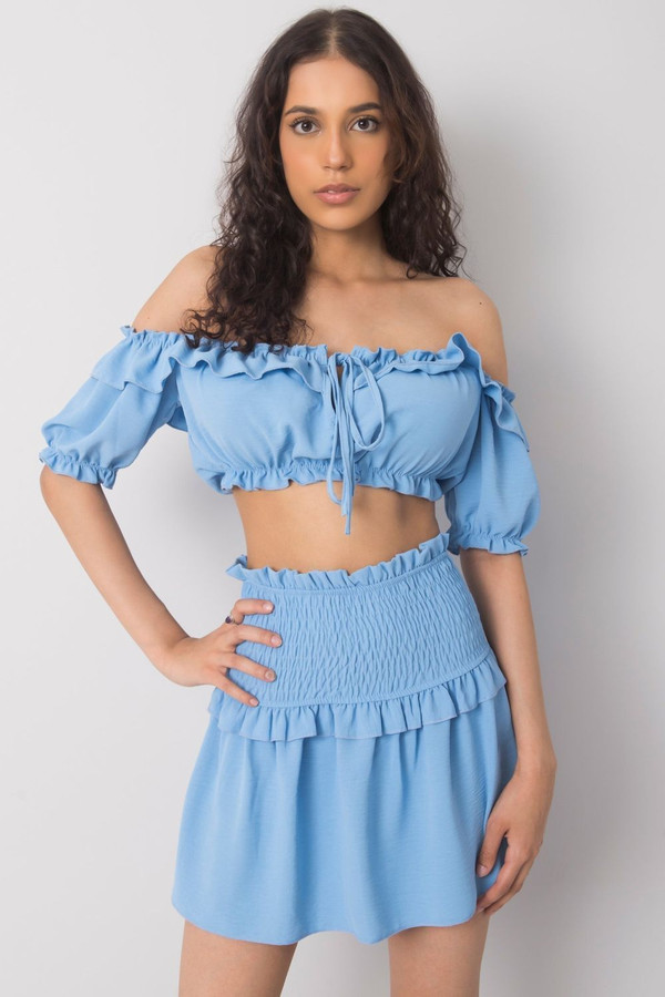 blue - Blouse model 167520 Och Bella U704-167520