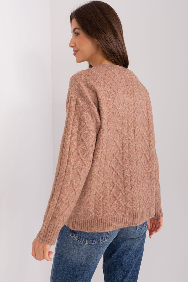 brown - Cardigan model 186748 AT U704-186748