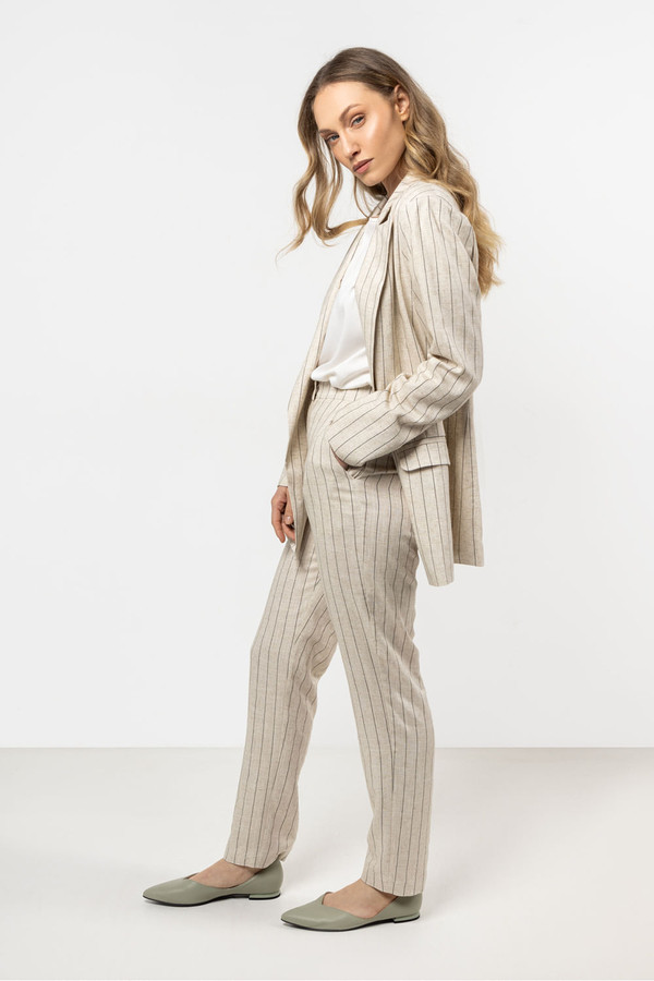 beige - Women trousers model 212185 awama U704-212185