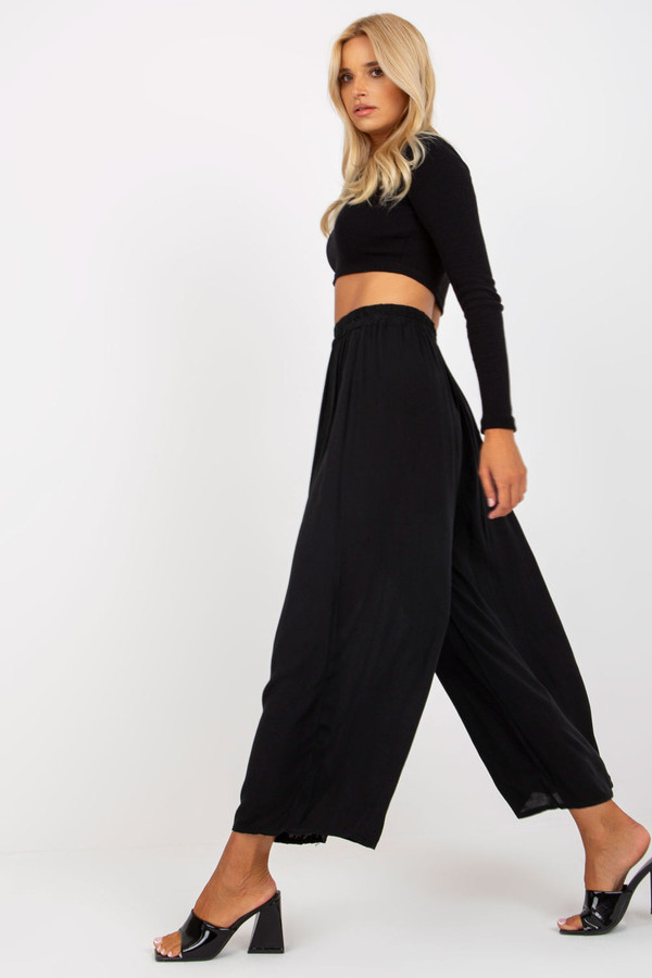 black - Women trousers model 210679 Och Bella U704-210679