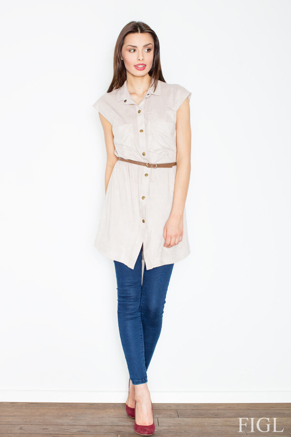 beige - Daydress model 52579 Figl U704-52579