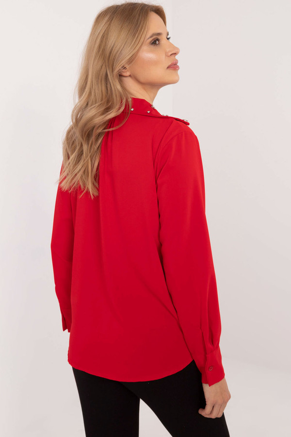 red - Long sleeve shirt model 203400 Italy Moda U704-203400