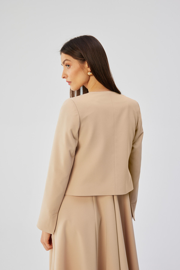 beige - Jacket model 193411 Stylove U704-193411