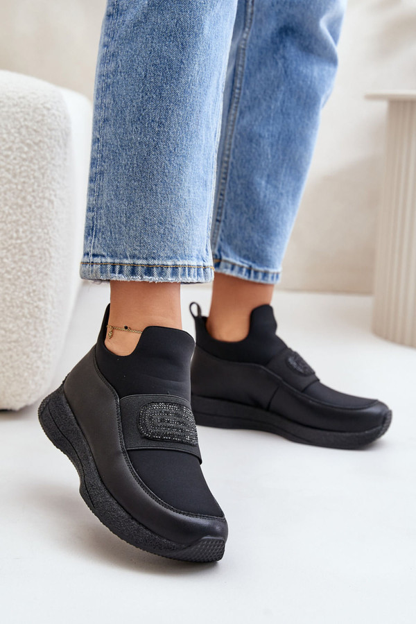 black - Platform sneakers model 201053 Step in style U704-201053