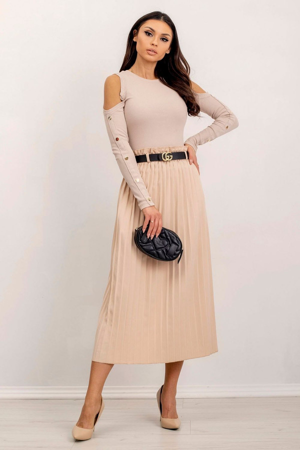 beige - Blouse model 168731 Rue Paris U704-168731