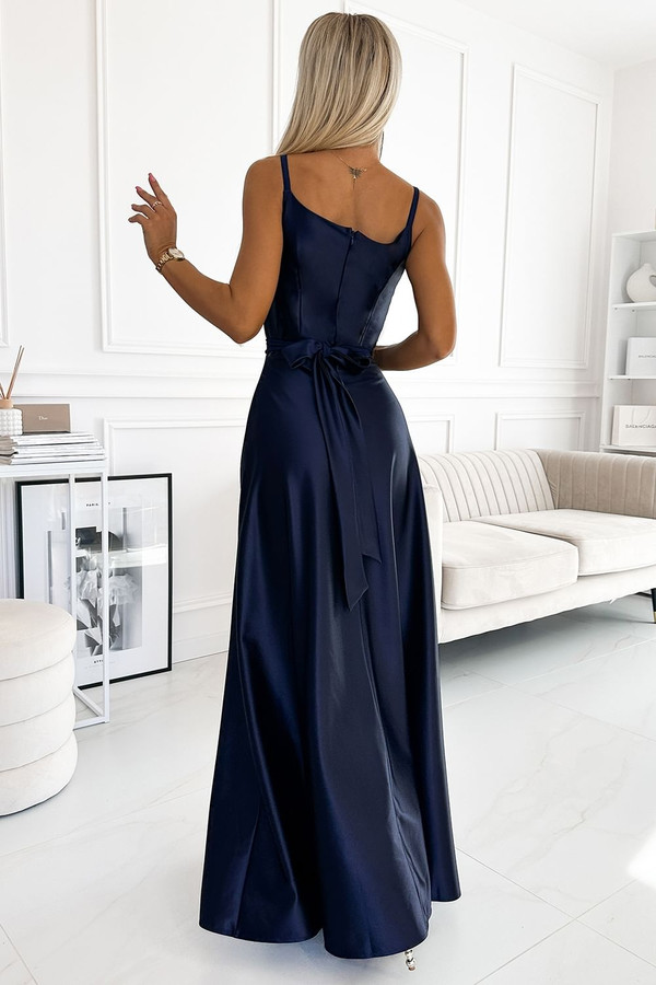 navy blue - Long dress model 188108 Numoco U704-188108