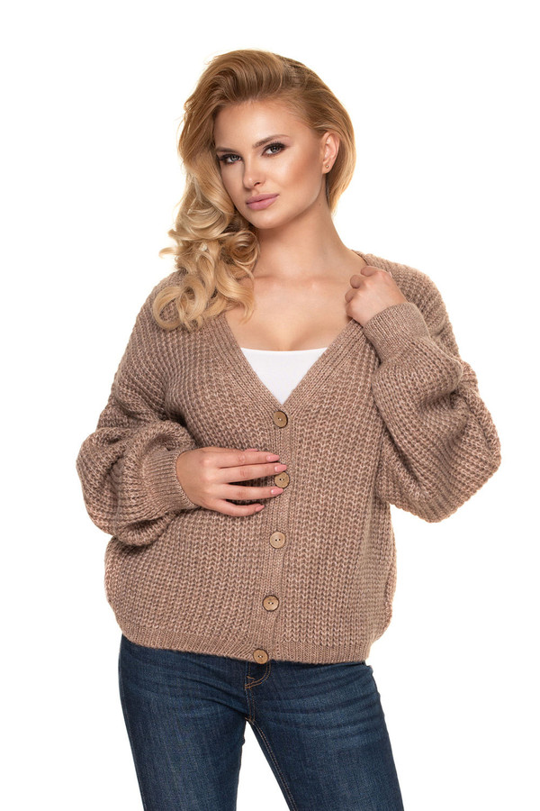 beige - Cardigan model 156913 PeeKaBoo U704-156913