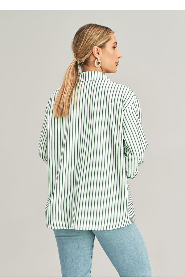 green - Long sleeve shirt model 198490 Figl U704-198490
