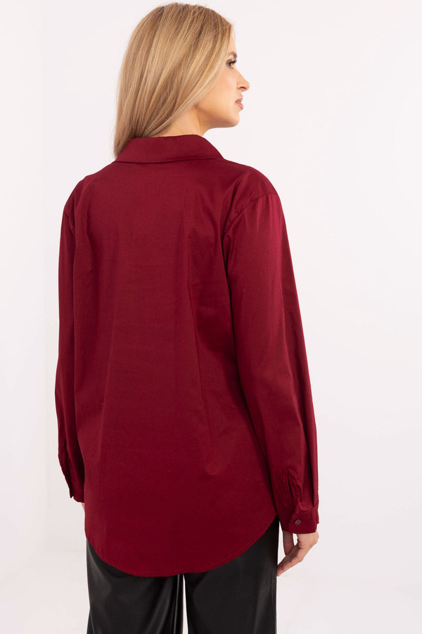 red - Long sleeve shirt model 204380 Italy Moda U704-204380