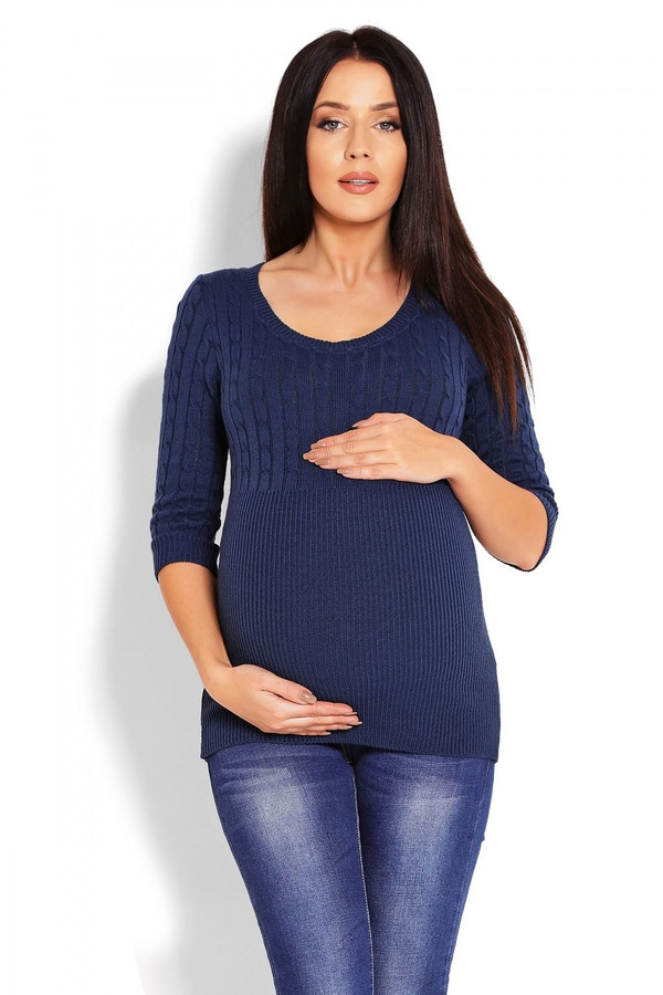 navy blue - Pregnancy sweater model 123422 PeeKaBoo U704-123422
