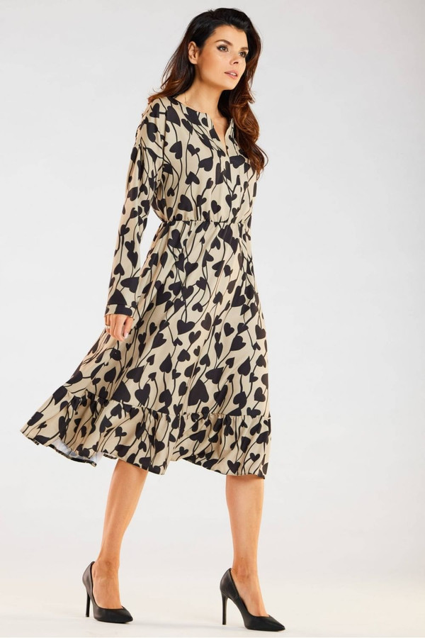 beige - Daydress model 176855 awama U704-176855
