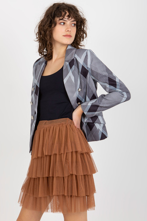 brown - Short skirt model 206150 Och Bella U704-206150