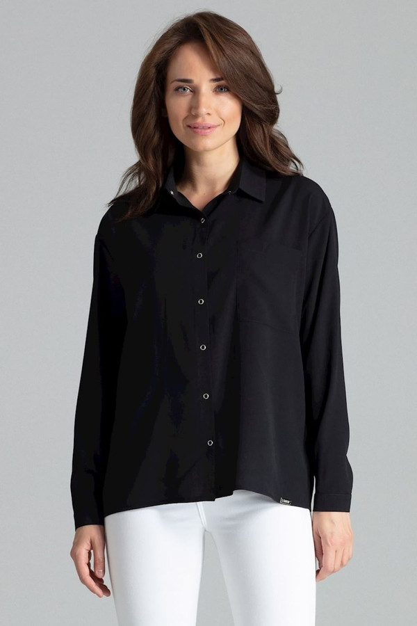 black - Long sleeve shirt model 135873 Lenitif U704-135873