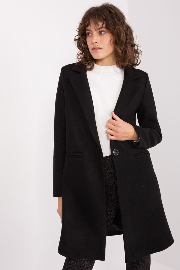 black - Coat model 190144 Och Bella U704-190144