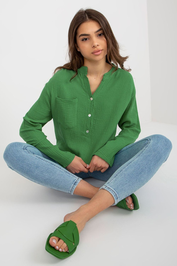 green - Blouse model 179018 Och Bella U704-179018