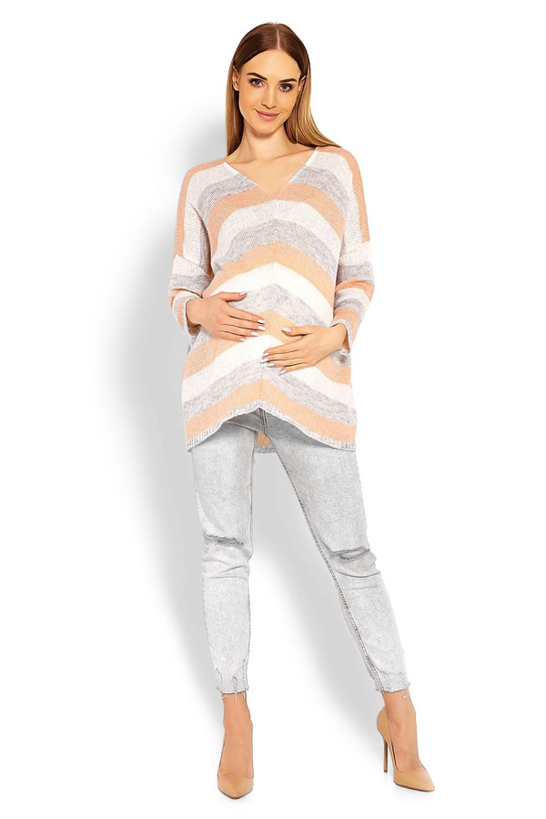 orange - Pregnancy sweater model 114524 PeeKaBoo U704-114524