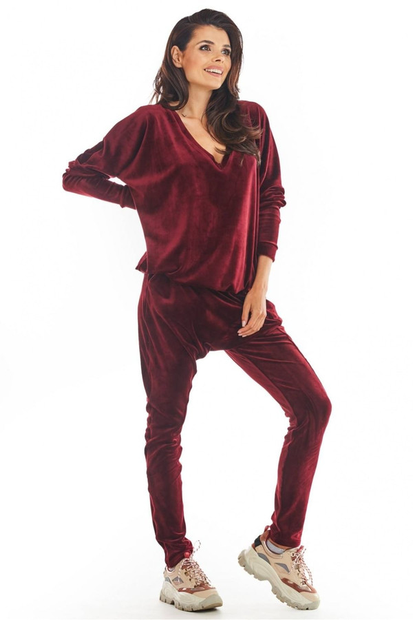 red - Tracksuit trousers model 149778 awama U704-149778