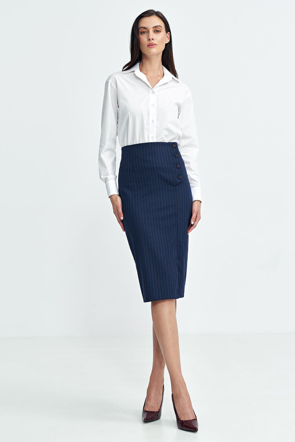 navy blue - Skirt model 202486 Nife U704-202486