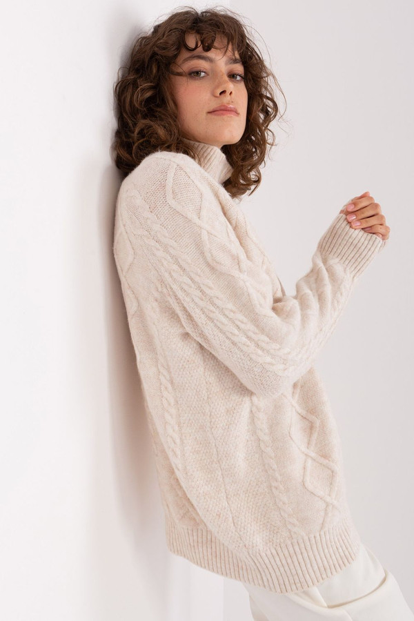 beige - Turtleneck model 189227 AT U704-189227