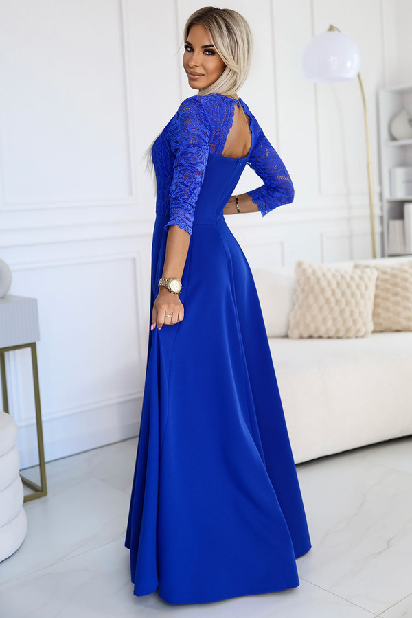 blue - Long dress model 203293 Numoco U704-203293