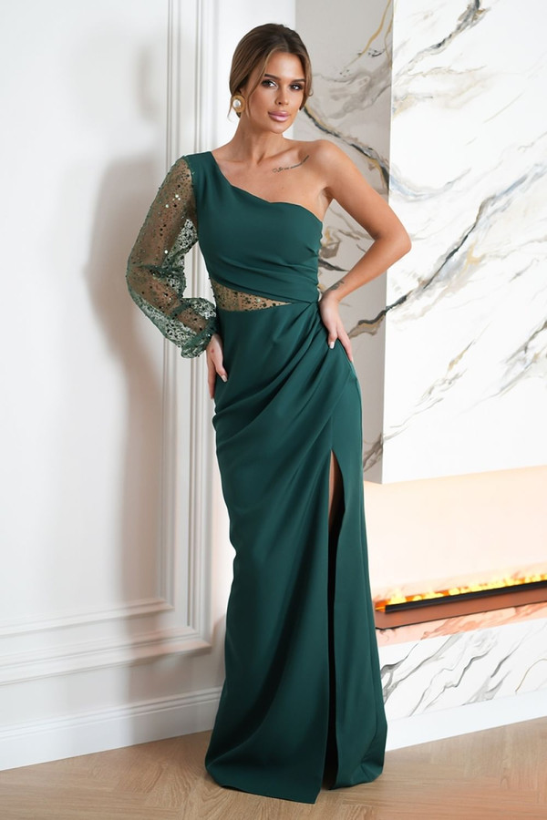green - Long dress model 190485 Bicotone U704-190485