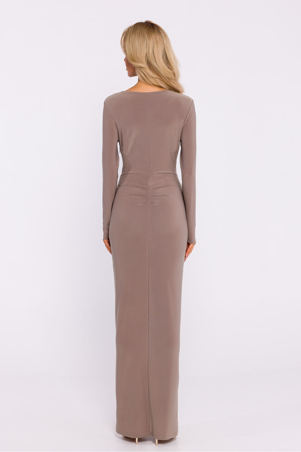 beige - Long dress model 201628 Moe U704-201628