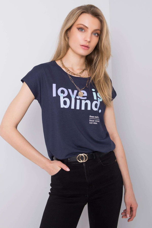 navy blue - T-shirt model 168050 Stitch&Soul U704-168050