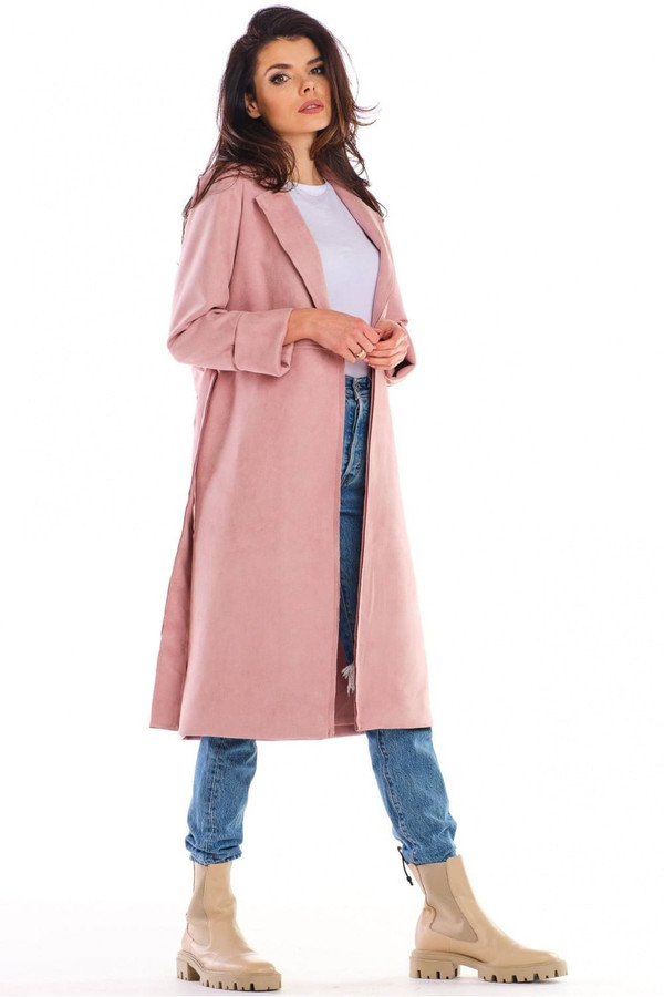 pink - Coat model 158740 awama U704-158740